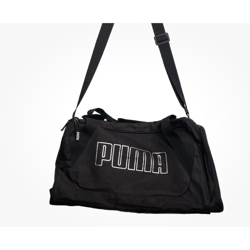 Puma Duffle Bag Large Travel‎ Black Gym Zipper Bag